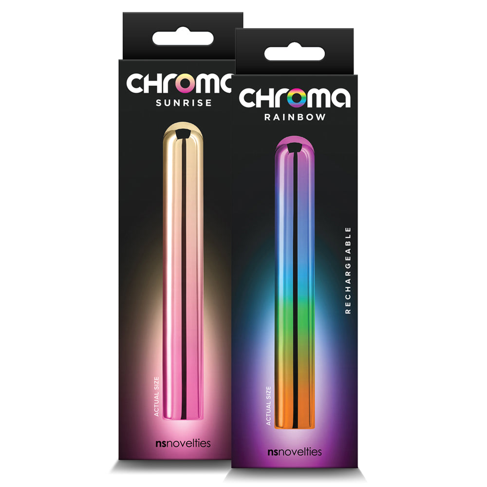 Premium Chroma Rechargeable Metallic Straight Vibrator - Large Size for Women, Powerful & Quiet G-Spot Stimulation - Perfect for Solo Play & Couples Intimacy