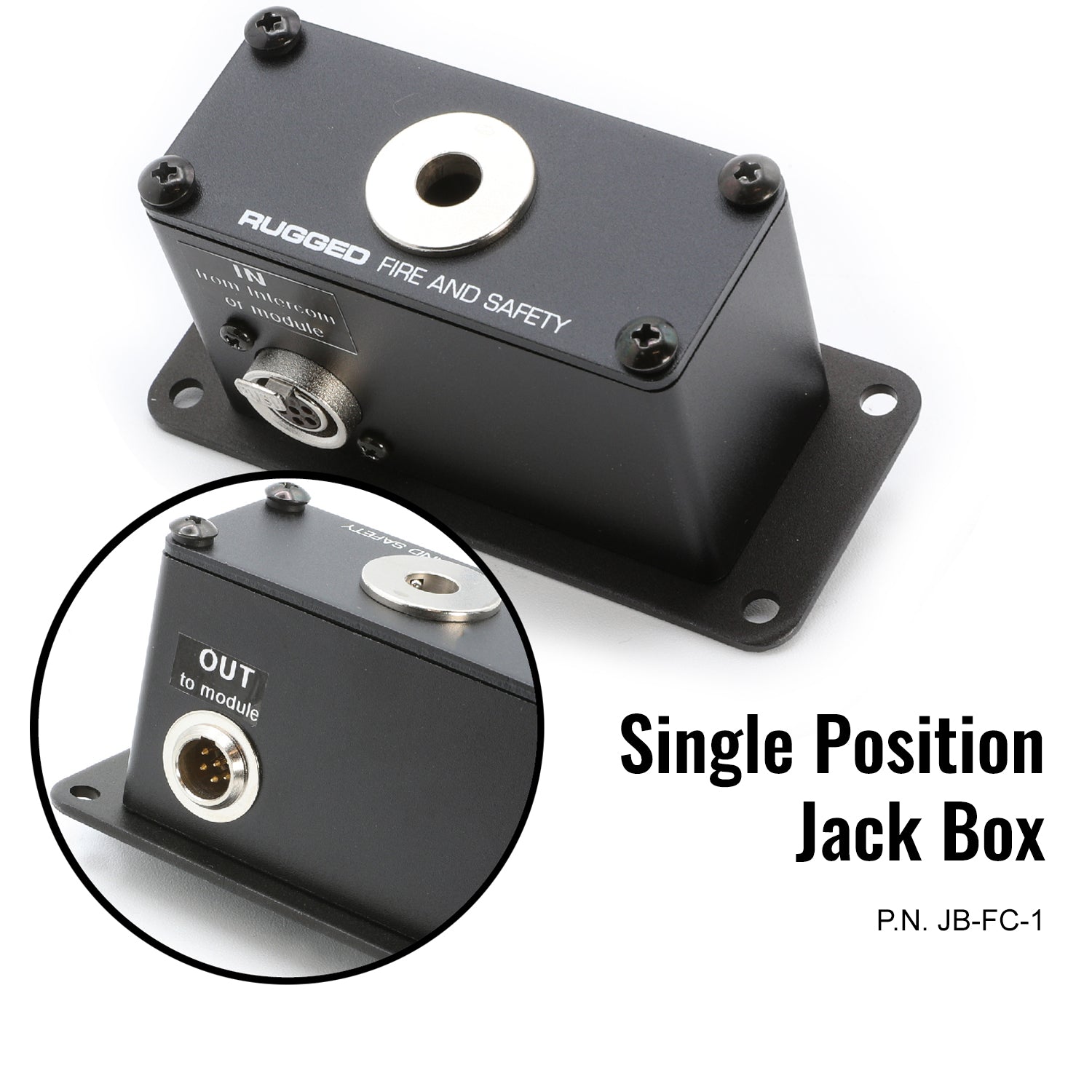 RRP800 Fire & Safety Intercom Jack Box Headset Stations - Durable Communication Solution for Emergency Responders & Industrial Teams