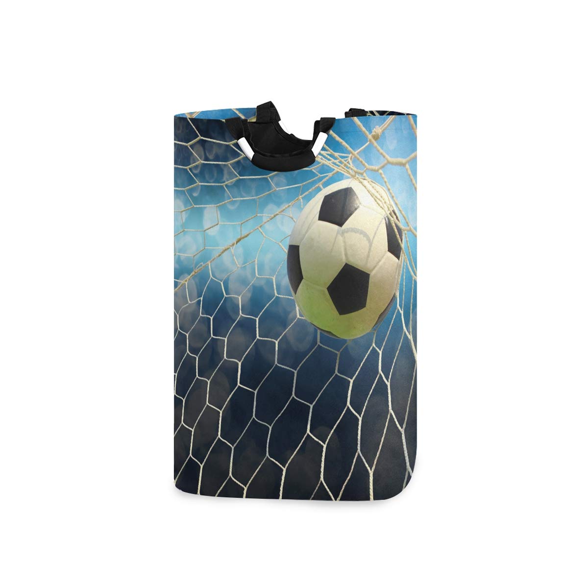 DOMIKING Collapsible Soccer Ball Laundry Hamper with Handle - Kids Room Organizer for Clothes, Toys & Dorm Storage - Perfect for Bedroom, Playroom & College Dorm Organization