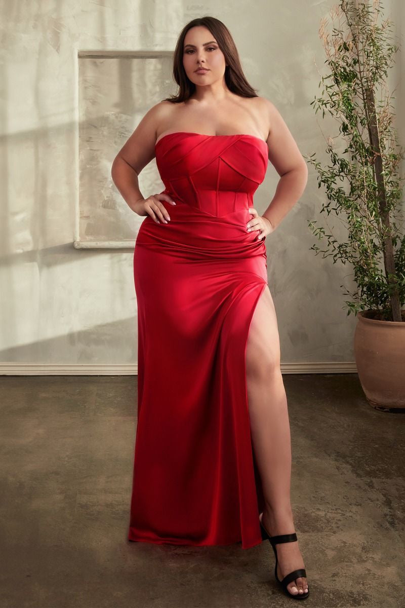 Elegant Red Madrid Gown - Perfect for Evening Parties, Prom, and Special Occasions