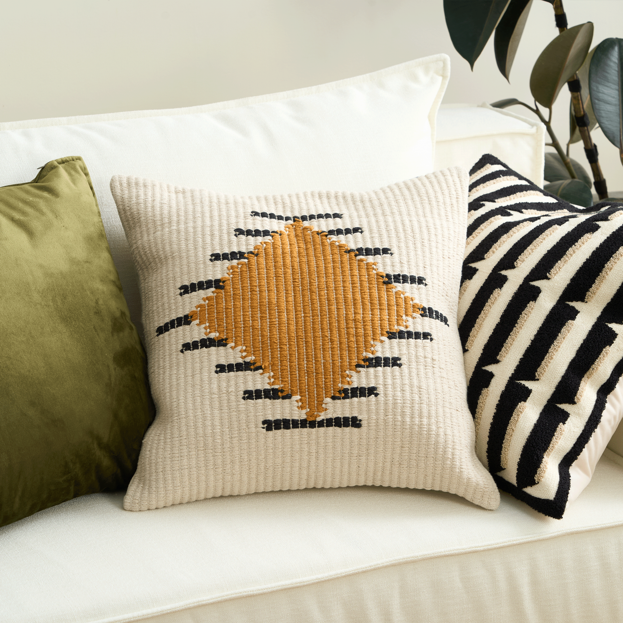 Sunset Glow Decorative Pillow Cover - Soft Bohemian Throw Pillow Case for Living Room, Bedroom, Sofa - 18x18 Inches