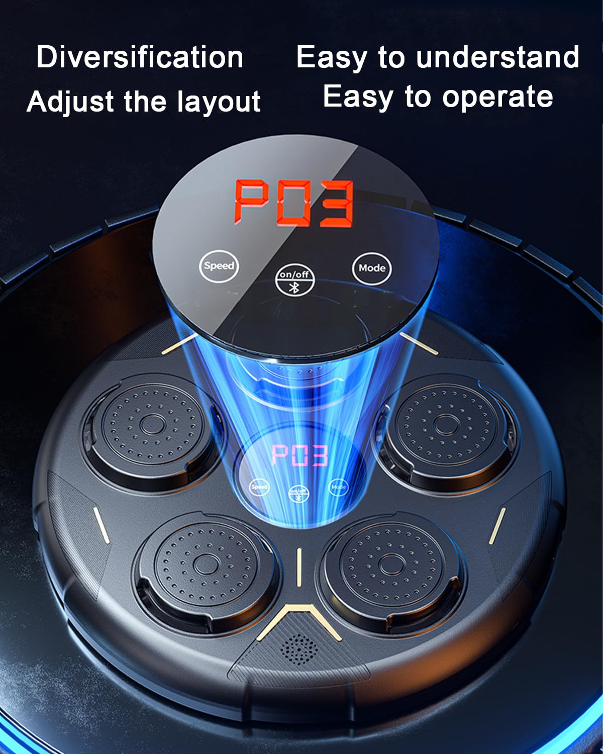 Smart Punching Bag with Boxing Gloves - RGB Music Interactive Boxing Machine with Digital Display & Smart Counting, Multi-Mode Training Equipment for Adults & Kids - Perfect for Home Gym, Boxing Training, and Fitness Workouts