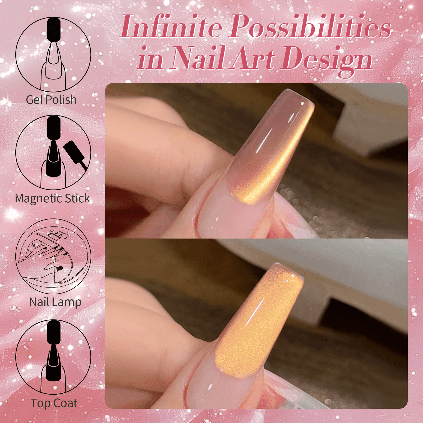 Pink Cat Magnetic Gel Polish MY45 Violet Haze 15ml - Long Lasting UV LED Nail Polish for Salon & Home Manicure - Perfect for Nail Art, Special Occasions & DIY Nail Designs