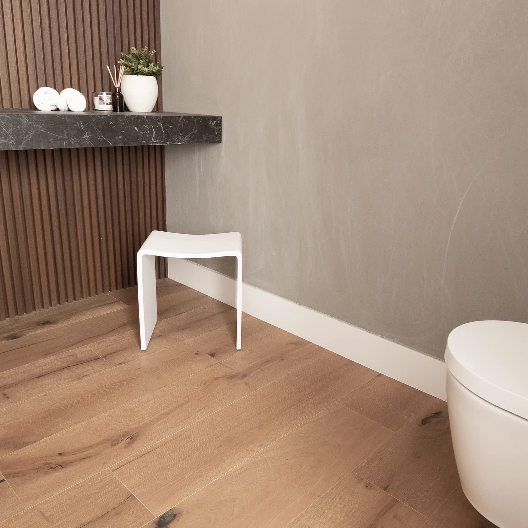 SolutionBased Refine RM2 Waterproof Shower Chair - 300 lbs Capacity, Non-Slip Bath Seat with 17