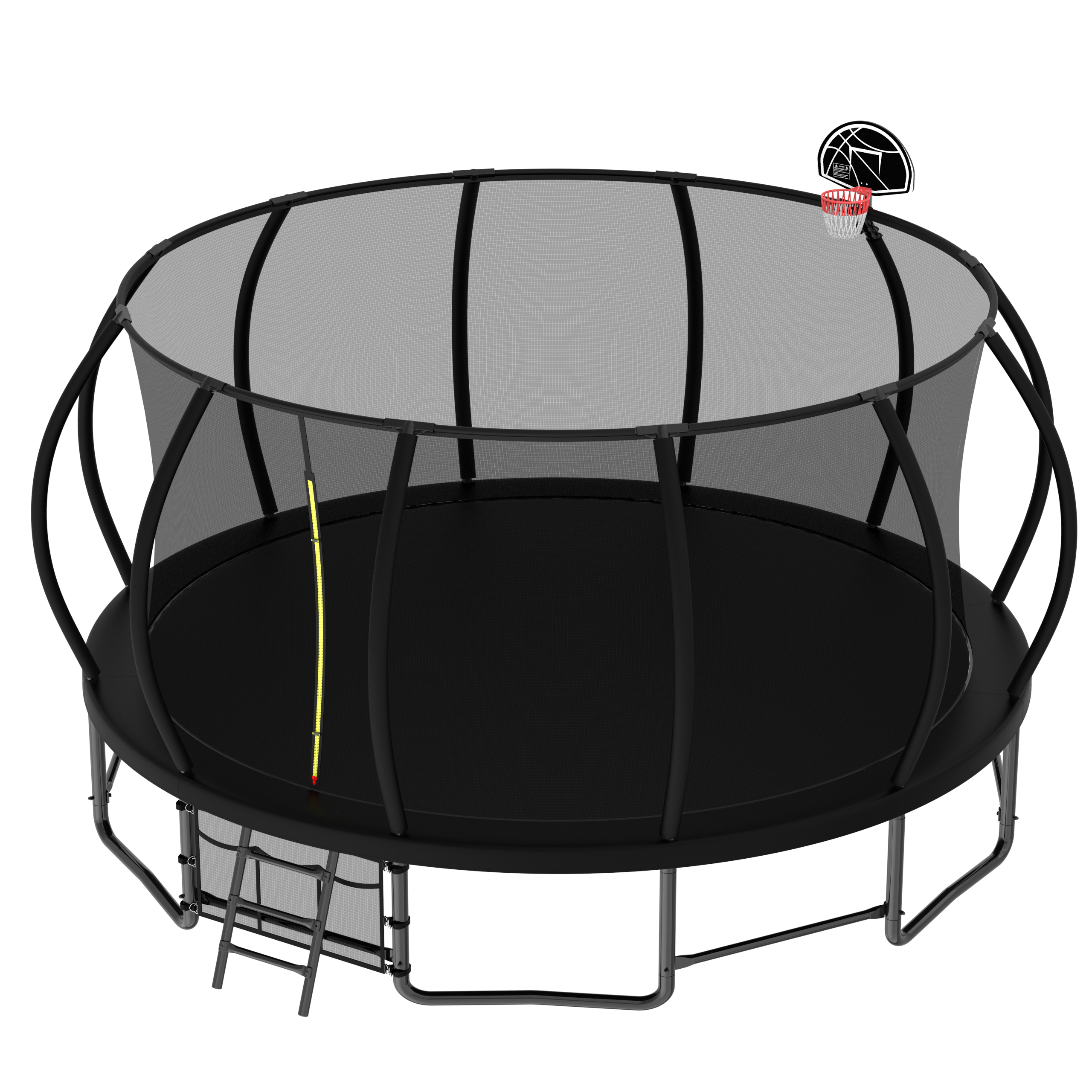 16FT Heavy Duty Outdoor Trampoline for Kids & Adults - ASTM Approved Anti-Rust Pumpkin Trampoline with Curved Poles | Perfect for Backyard Fun, Exercise & Family Bonding