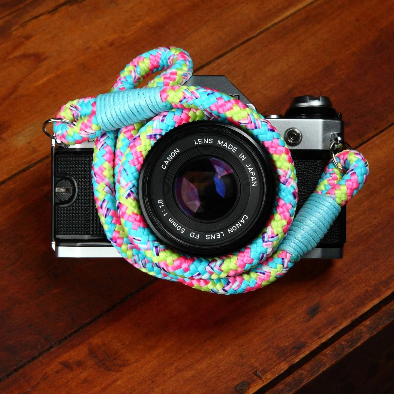 Photogenic Supply Co. Adjustable Rope Camera Strap - Neon Color for DSLR & Mirrorless Cameras - Perfect for Travel, Photography & Outdoor Adventures