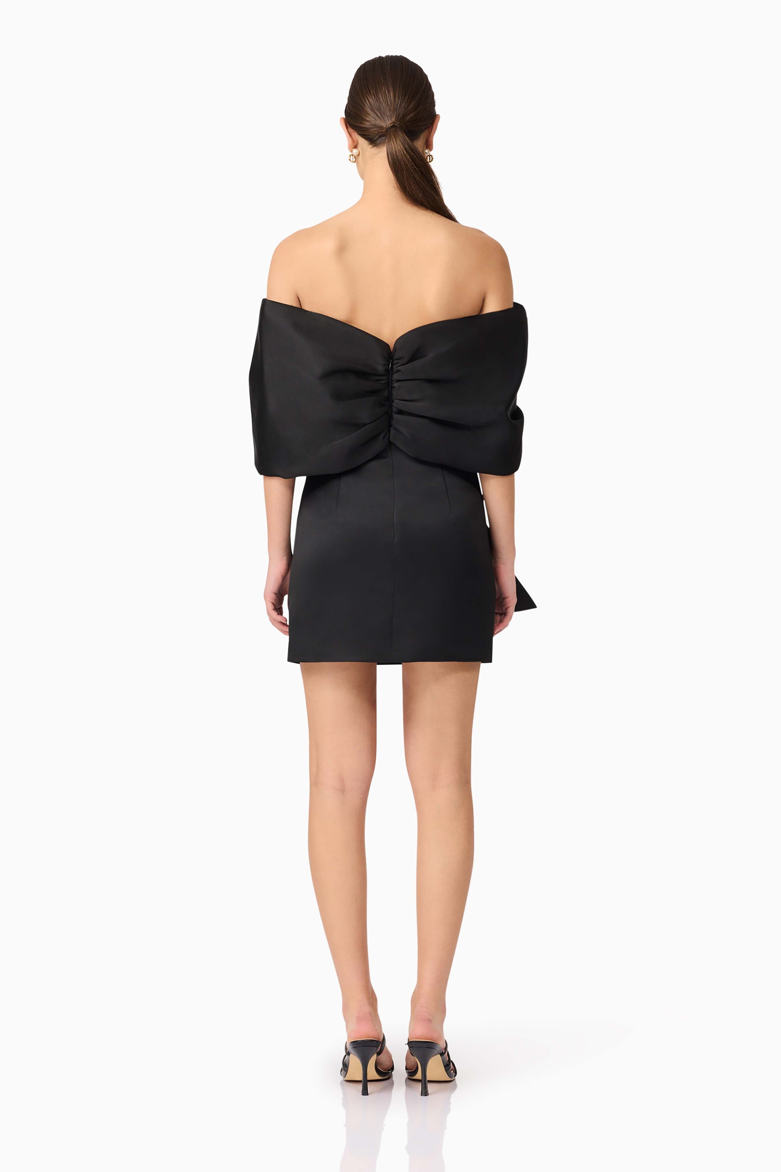Black Off-the-Shoulder Mini Dress for Women - Flowy Dandelion Print Summer Party Dress | Perfect for Date Night, Beach Vacation & Cocktail Parties