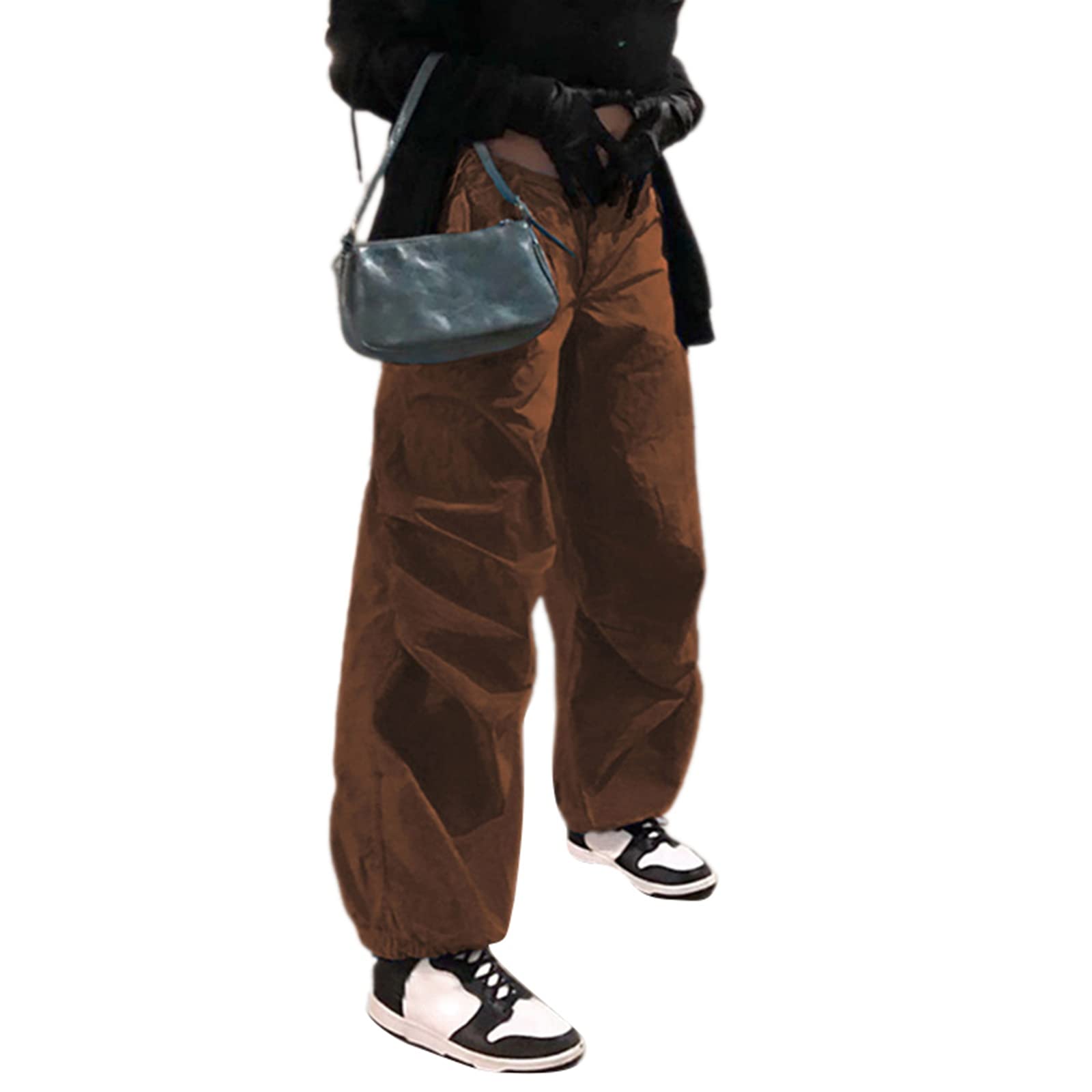 Y2K Baggy Cargo Pants for Women - Hip Hop Punk Joggers, Casual Sweatpants with Wide Leg & Loose Fit - Streetwear Fashion for Concerts, Raves & Urban Style