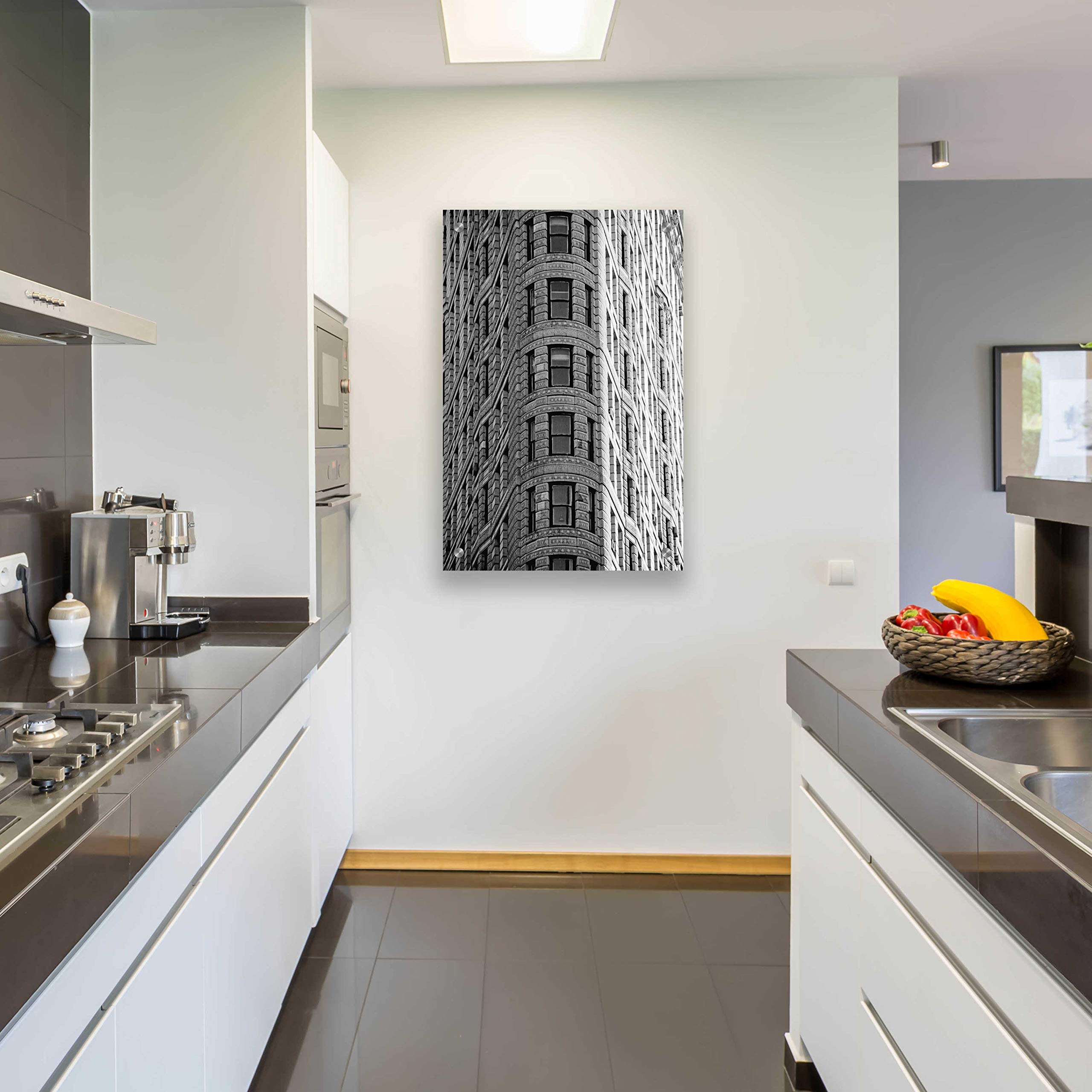Jeff Pica 'Reflections of NYC I' Acrylic Glass Wall Art - 24x36 Inches Modern Abstract Painting for Living Room, Office & Bedroom Decor