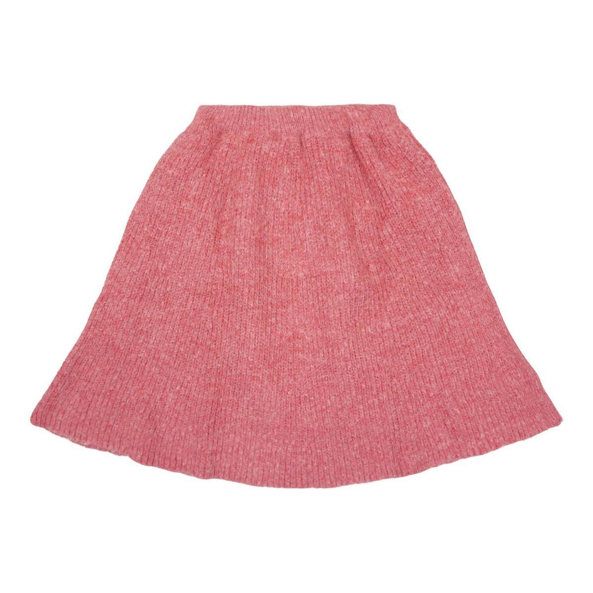 Kokori Girls' Anna Rose Knit Skirt - Soft Stretchy Floral Print Skirt for Toddler & Kids - Perfect for School, Parties & Everyday Wear