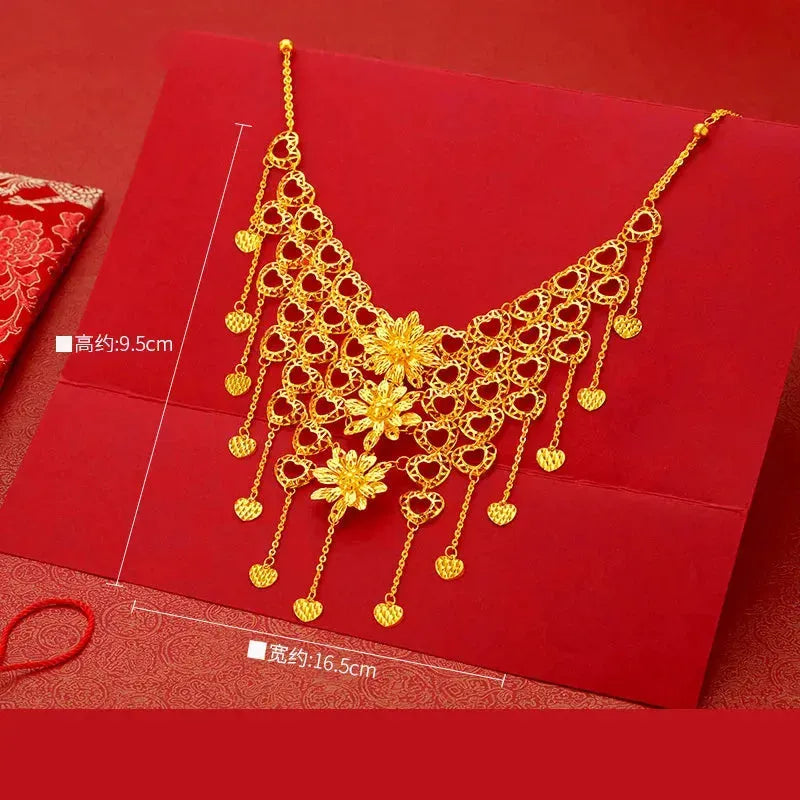 24K Pure Gold Necklace Real AU 999 Solid Gold Chain for Women - Classic Trendy Fine Jewelry for Party, Wedding & Special Occasions - Elegant & Upscale Gift 2023