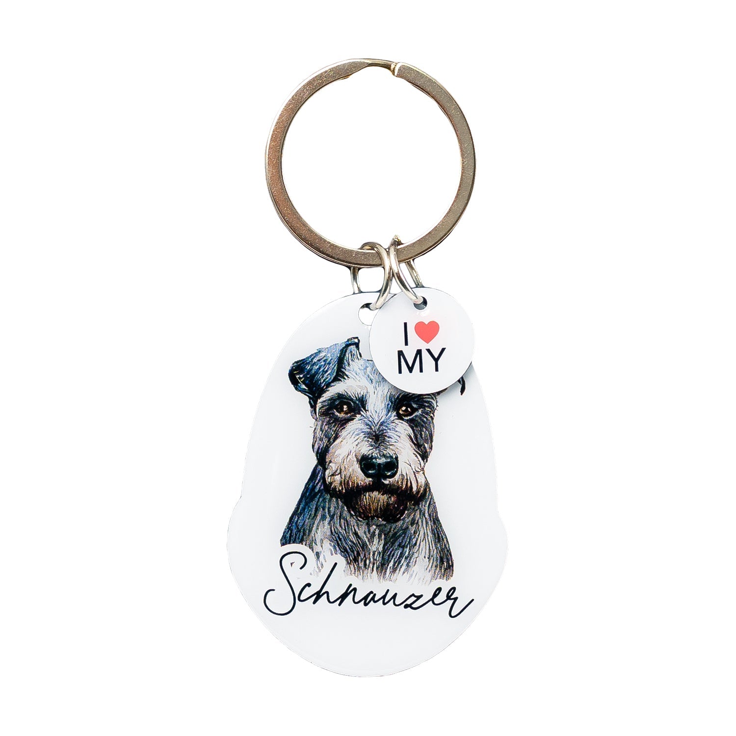 Splosh Pet Keychain - Cute Schnauzer Dog Keyring for Pets Lovers | Perfect for Gifts, Keychains, and Pet Accessories | Use for Keys, Bags, and Backpacks