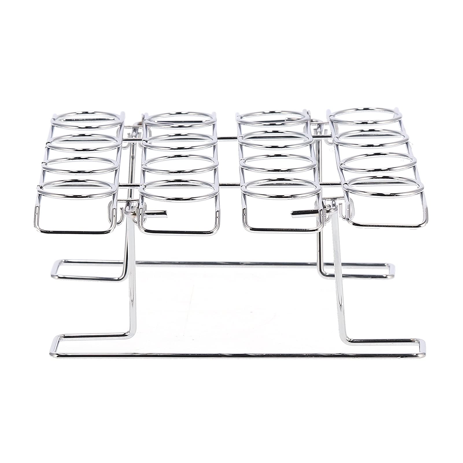 16-Hole Folding Baking Rack - Space-Saving Cupcake Stand, Ice Cream Cone Holder for Weddings & Birthdays (9x21x27.5cm) | Perfect for Party Dessert Displays, Bakery Storage & Home Kitchen Organization