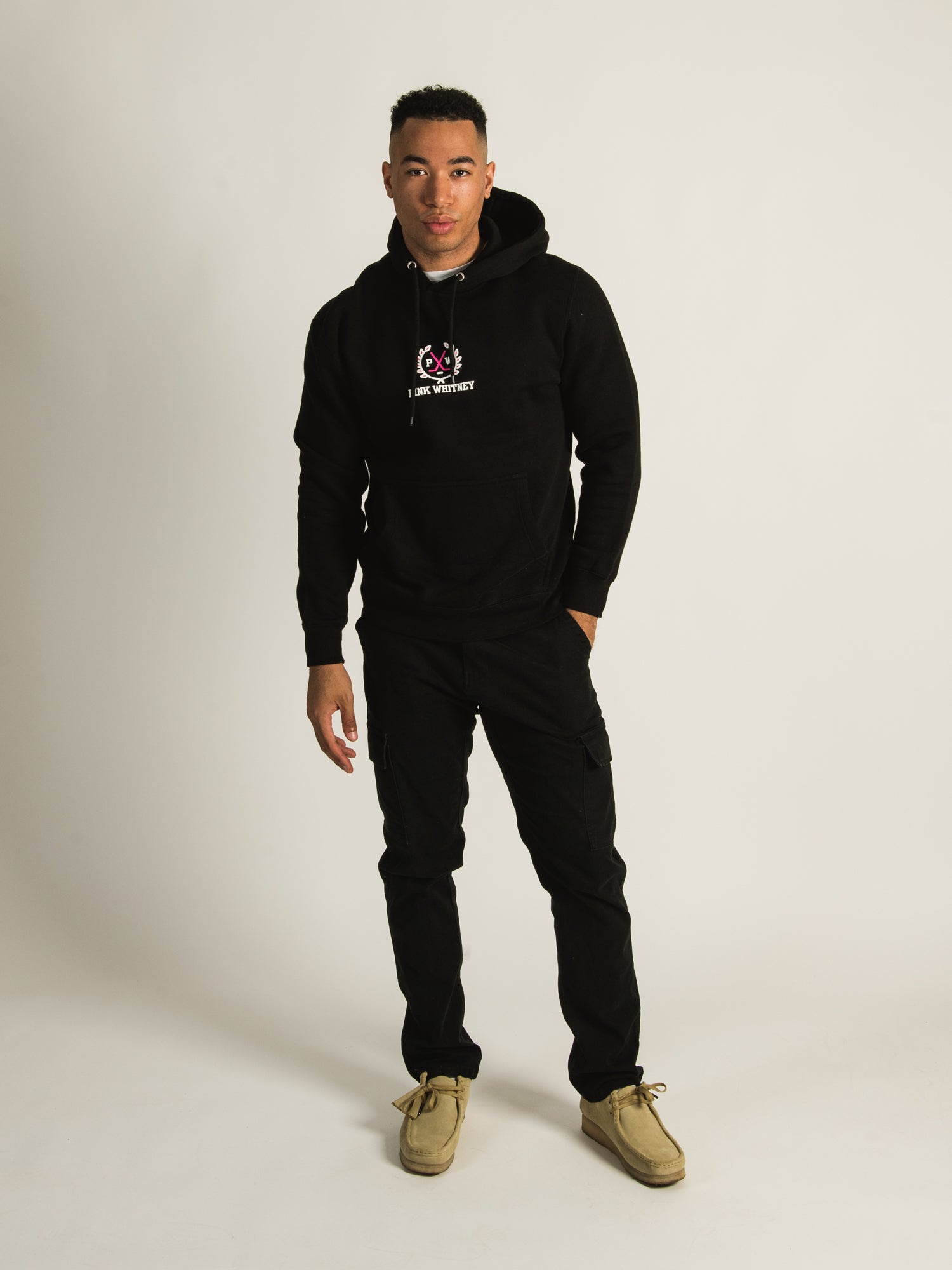 Barstool Sports Pink Whitney Crest Hoodie - Comfortable & Stylish Pullover for Fans - Perfect for Game Day, Casual Wear & Outdoor Activities