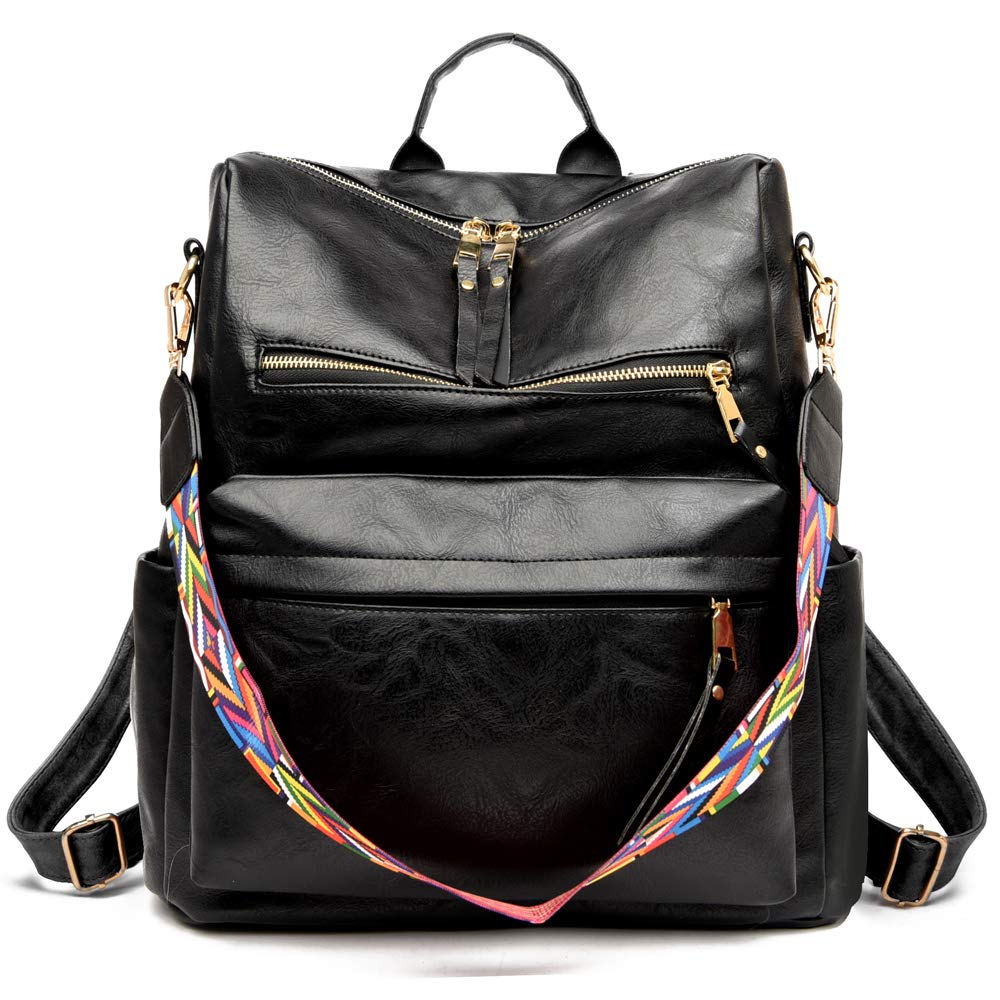 Stylish Women's PU Leather Backpack Purse - Convertible Satchel Handbag & Shoulder Bag for Work, Travel & Daily Use