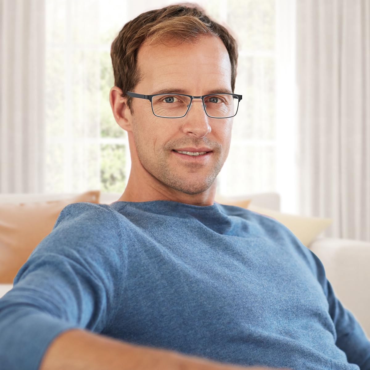 EYECEDAR 5-Pack Reading Glasses for Men - Lightweight Metal Frame with Spring Hinges, Computer Readers +3.00 Magnification - Perfect for Office Work, Reading & Screen Use