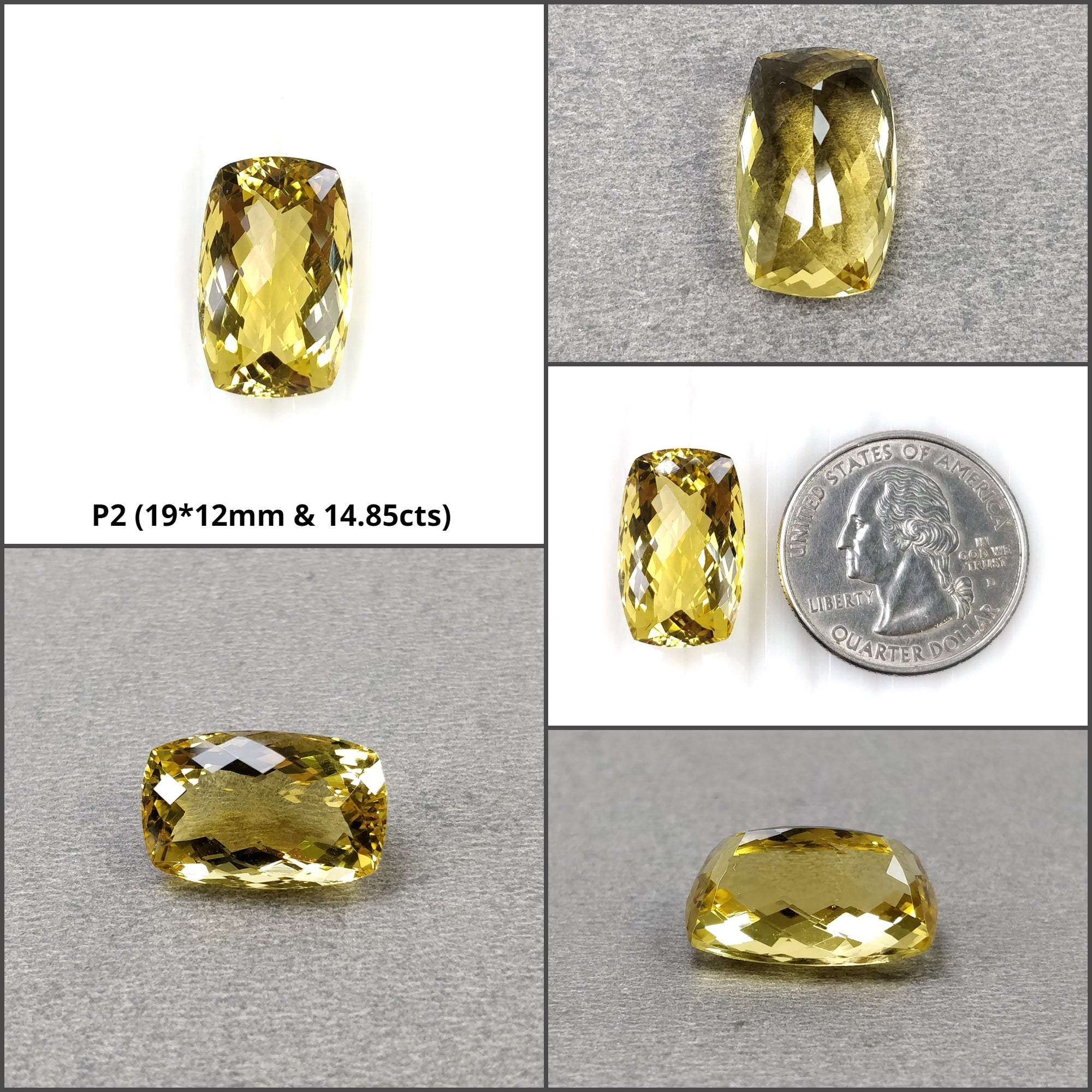 Natural Untreated Yellow Citrine Gemstone - Checker Cut Cushion & Oval Shape for Jewelry Making & Healing Crystals | Perfect for Rings, Necklaces & Energy Work