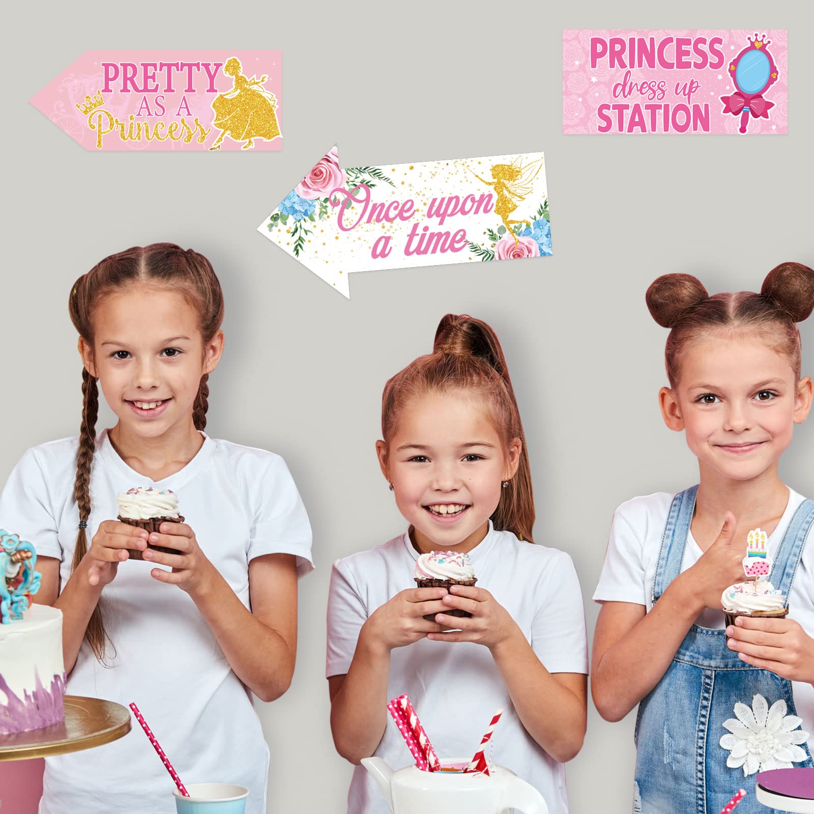 20-Piece Princess Birthday Party Decorations Set - Welcome Sign, Queen Directional Signs & Castle Decor for Girls Birthday, Baby Shower (10 Styles) | Perfect for Princess-Themed Parties, Baby Showers & Royal Celebrations