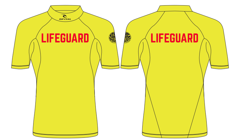 Men's UPF 50+ Beach Lifeguard Rash Guard Shirt - Sun Protection Swim Shirt for Surfing, Swimming & Water Sports