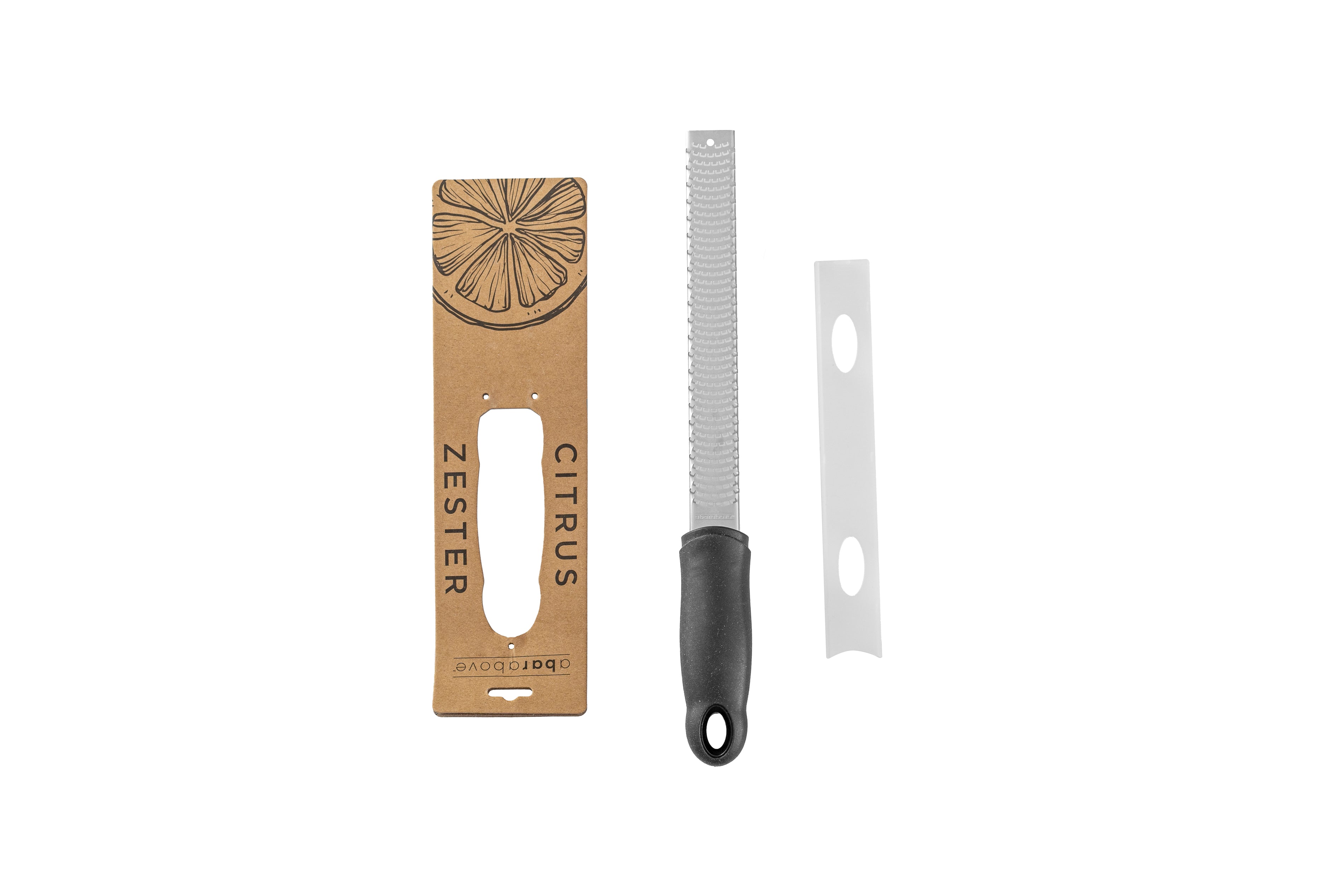 Premium Stainless Steel Black Citrus Zester - Professional Kitchen Tool for Grating Lemon, Lime & Orange Peel - Perfect for Baking, Cocktails & Garnishing