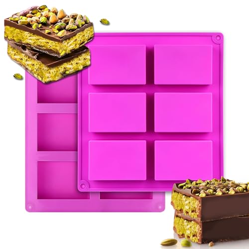 Pink-1inch deep chocolate bar molds