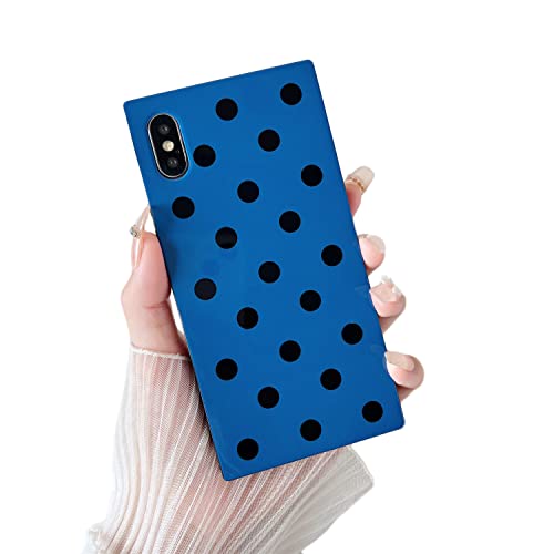 Blue/Black Polka Dots