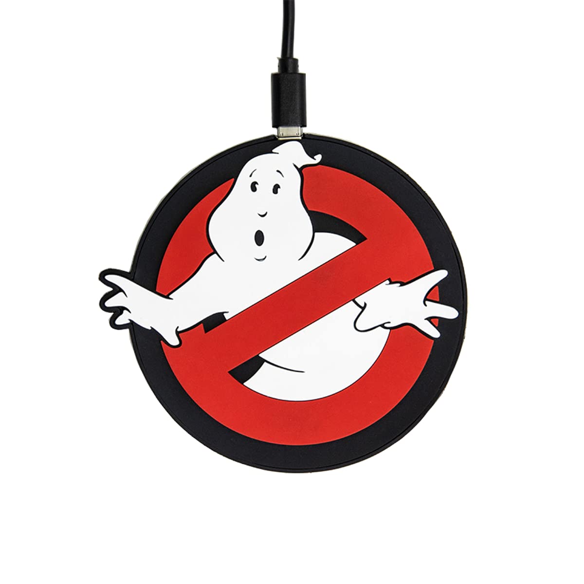 Numskull Official Ghostbusters 10W Fast Qi Wireless Charger Pad - Compatible with All Qi Devices | Perfect for Home, Office & Car Charging