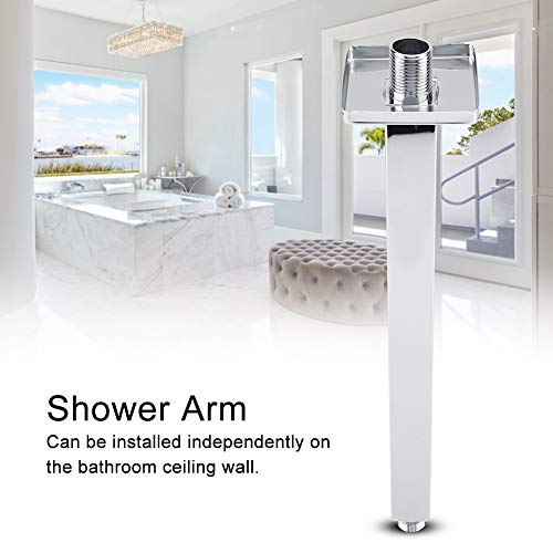 Extra Long Thick Stainless Steel Universal Shower Arm Extension - 8/10/12/16 Inch Wall Mounted Straight Shower Pipe for Bathroom & Spa Renovation