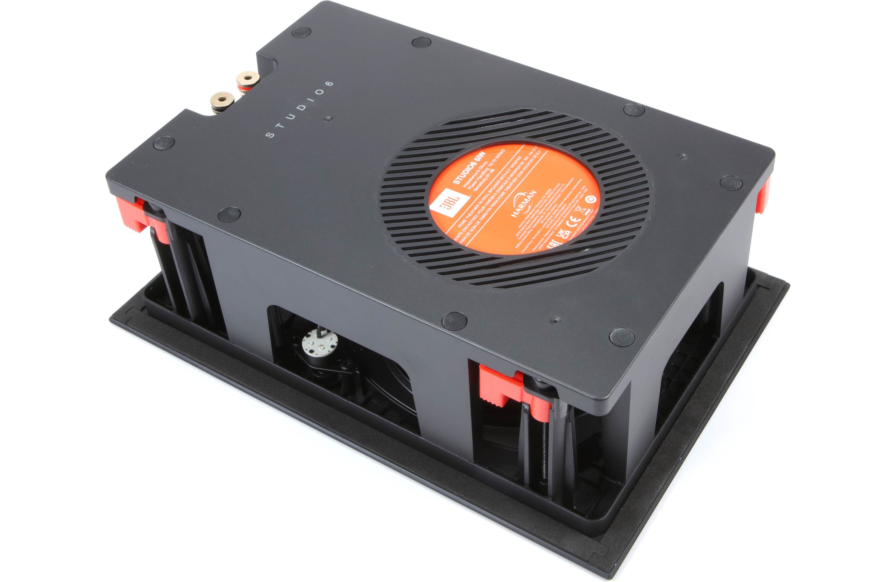 JBL Studio 6IW Architectural In-Wall Speaker - High Performance Home Audio System for Living Room, Home Theater & Surround Sound Installation (Single Speaker)