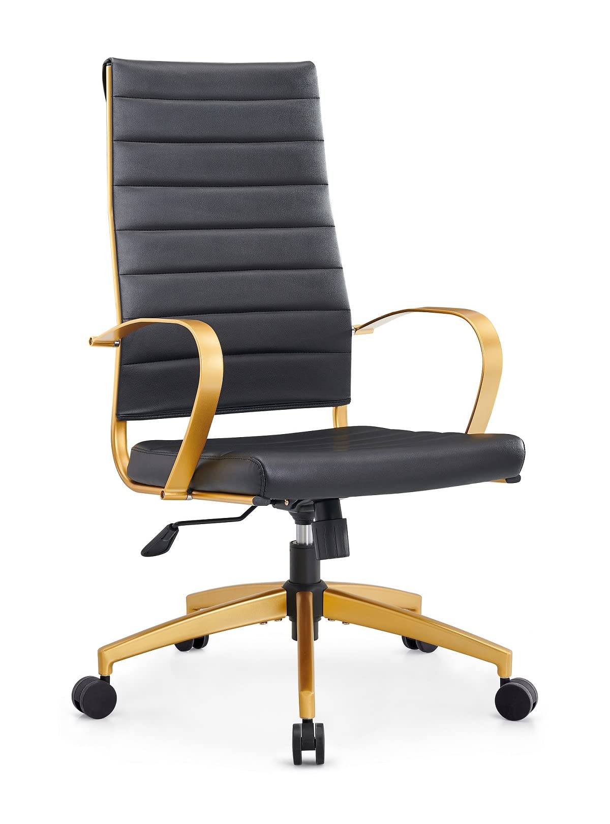 Ergonomic Office Chair - Black & Gold Executive Desk Chair with Lumbar Support for Home & Office Workspace (4020 Gold Black) | Perfect for Long Hours Sitting, Gaming, and Conference Rooms