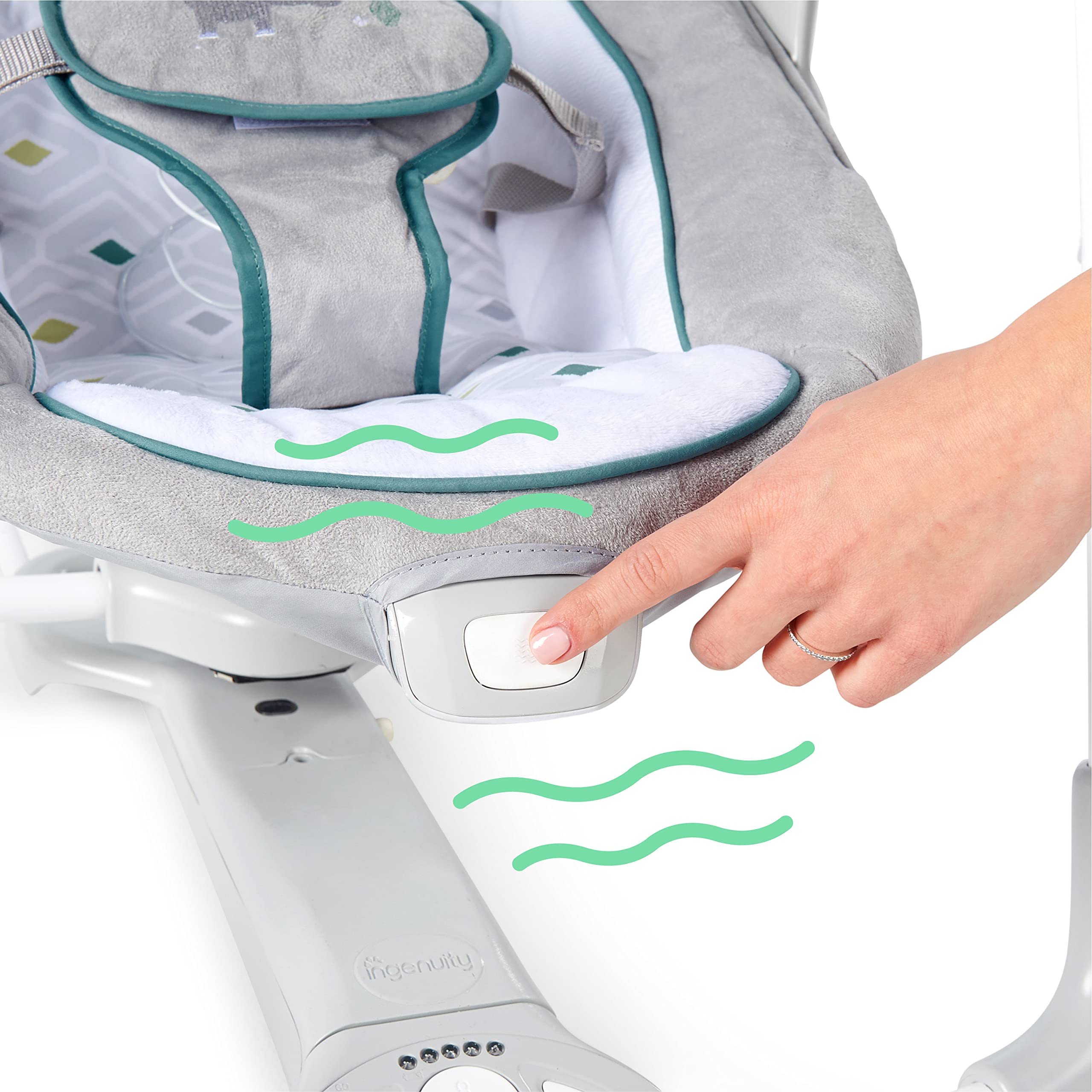 Ingenuity ConvertMe 2-in-1 Portable Baby Swing & Infant Seat with Auto Swing, Soothing Vibrations & Nature Sounds - Compact Design for 0-9 Months (6-20 lbs) - Perfect for Nursery, Travel & Hands-Free Parenting - Nash