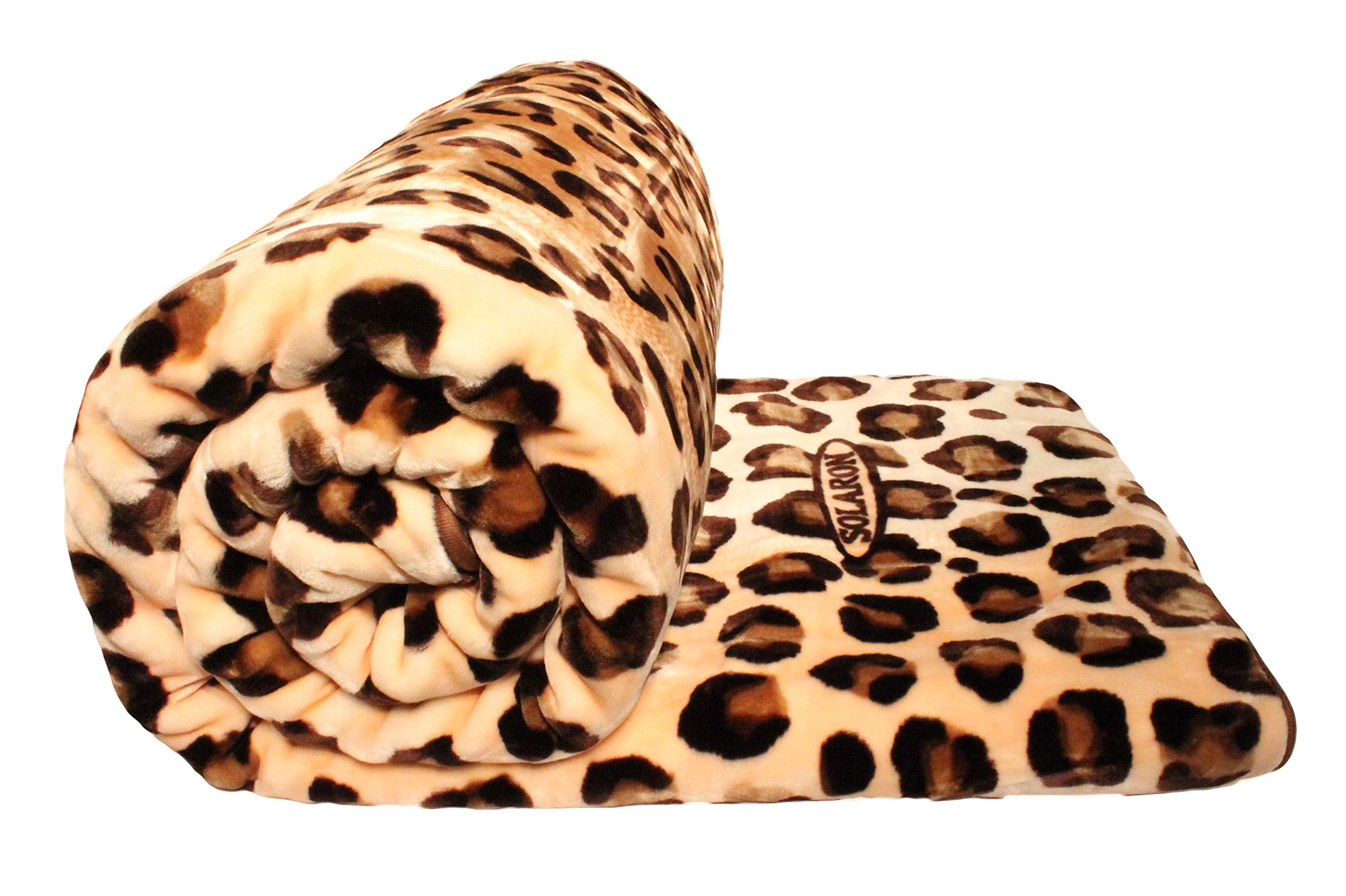 King Size Leopard Print Korean Mink Blanket - Ultra Soft & Warm Luxury Throw for Bed, Sofa, and Winter Coziness