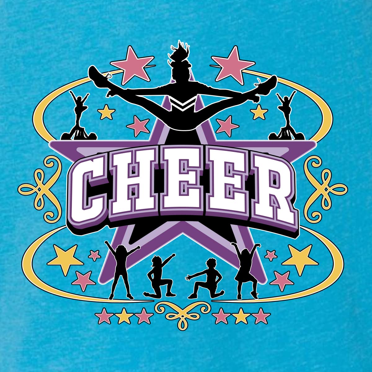 Cheerleading All Stars Girl Sports Tri-Blend Racerback Tank Top - Breathable Performance Shirt for Cheerleaders, Dance & Gym Workouts