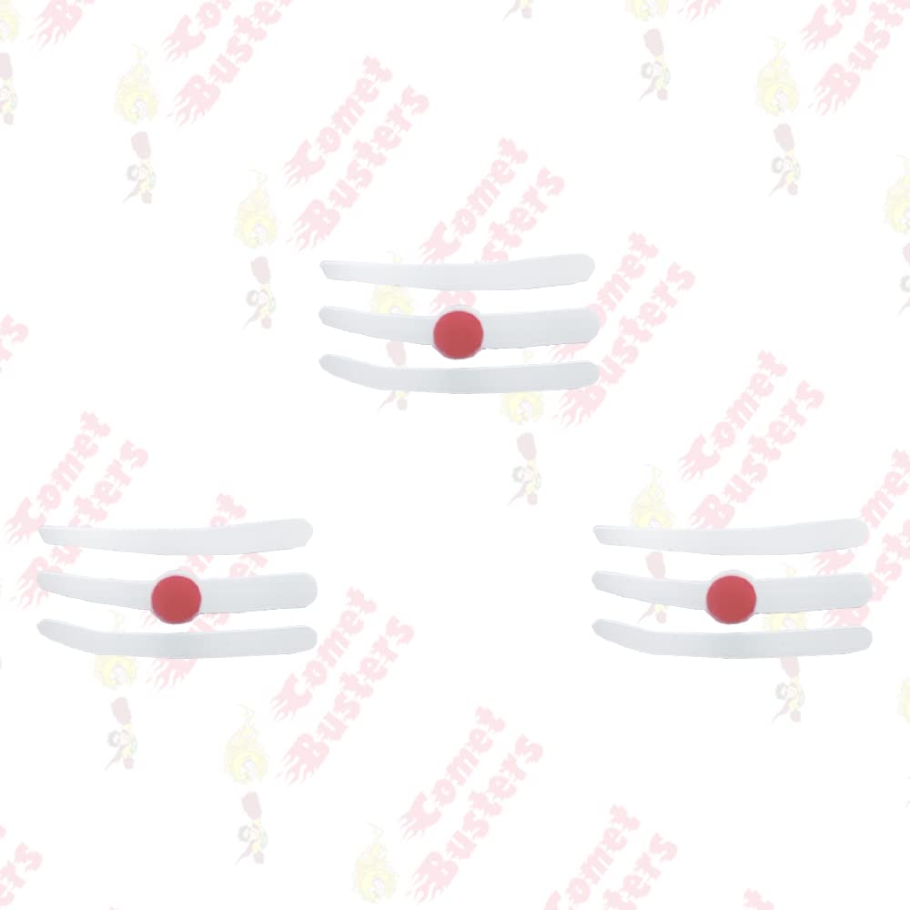 Comet Busters Traditional White & Red Bindis (BV1280) - Indian Forehead Stickers for Festivals, Weddings & Cultural Events