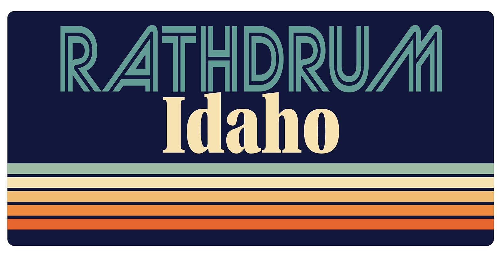 Rathdrum Idaho 5 x 2.5-Inch Retro Fridge Magnet - Vintage Souvenir for Refrigerators, Lockers & Metal Surfaces - Perfect for Home, Office & Travel Memories