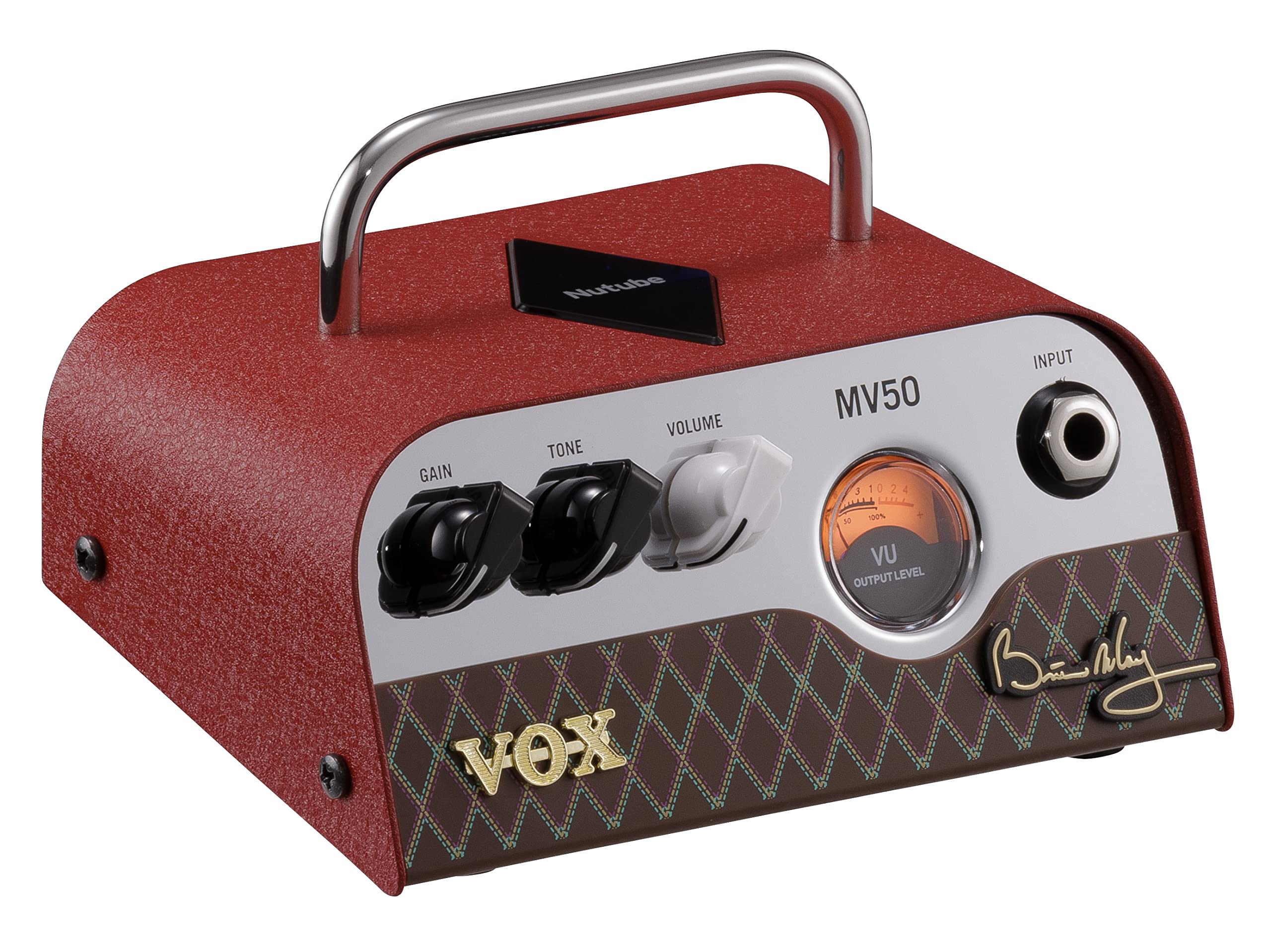 Vox MV50BM Mini Electric Guitar Amplifier - Compact & Portable, Red | Perfect for Home Practice, Studio Recording & Traveling Musicians