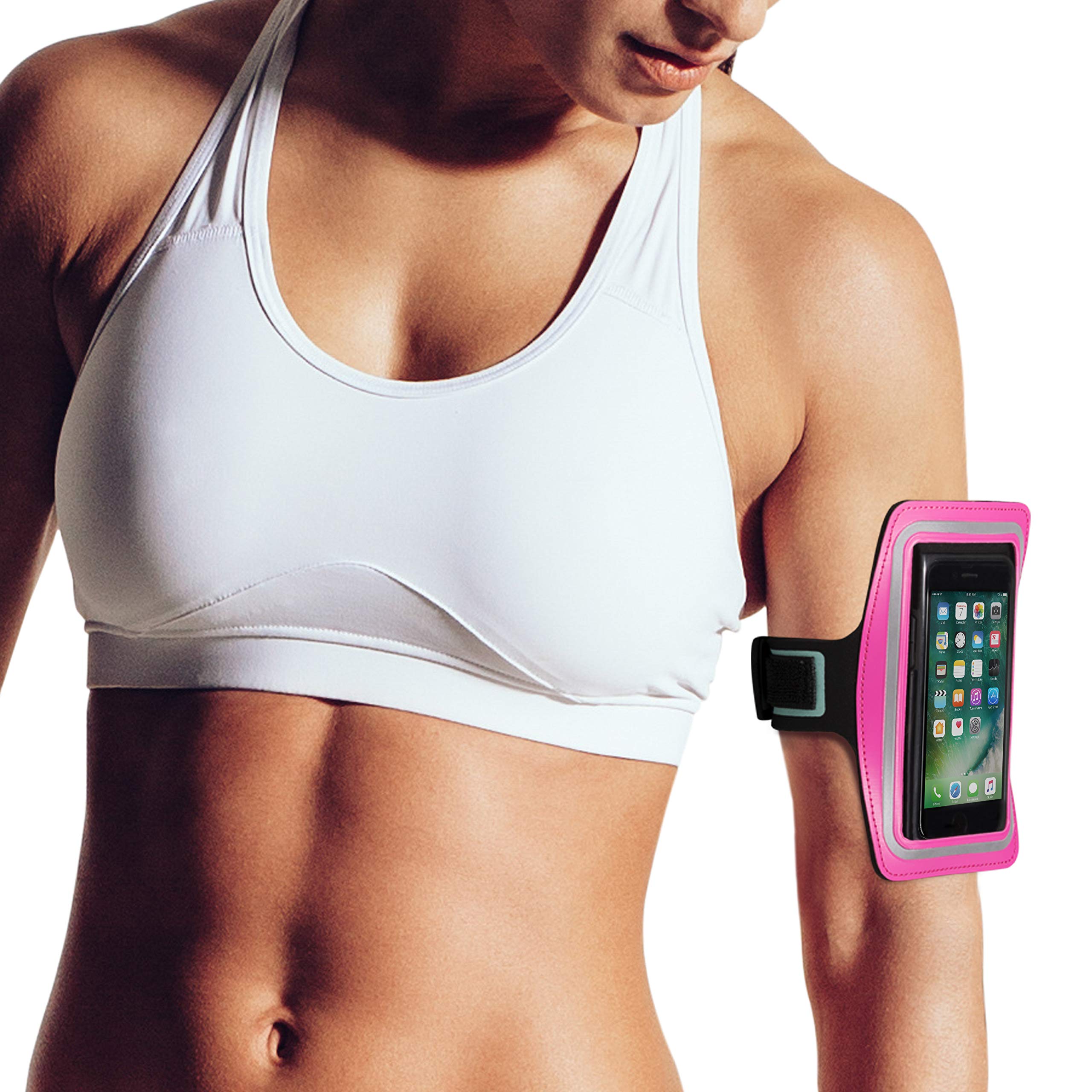 Tone Fitness HHST-TNMP3 Sports Armband for iPhone & Android Phones - Secure Running, Gym & Workout Phone Holder for Active Lifestyle