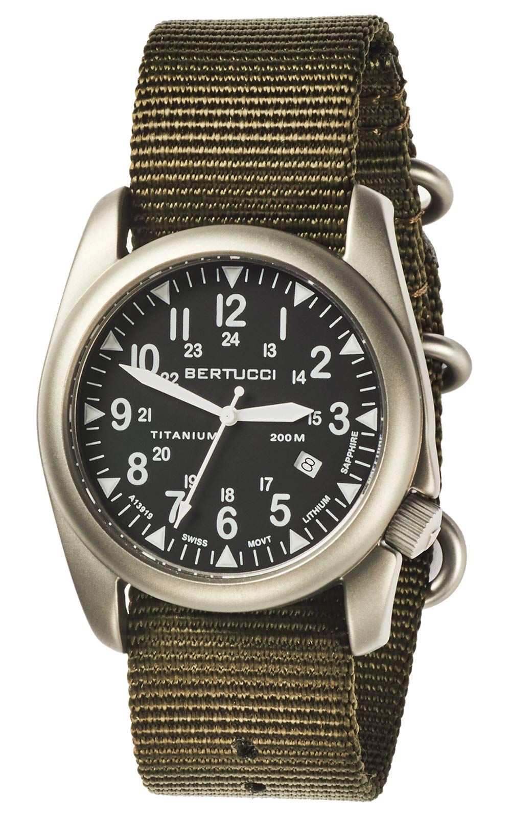 BERTUCCI A-4T Super Yankee Watch - Classic Analog Quartz Wristwatch for Men, Water Resistant, Stainless Steel Band - Perfect for Business, Casual Wear & Outdoor Adventures