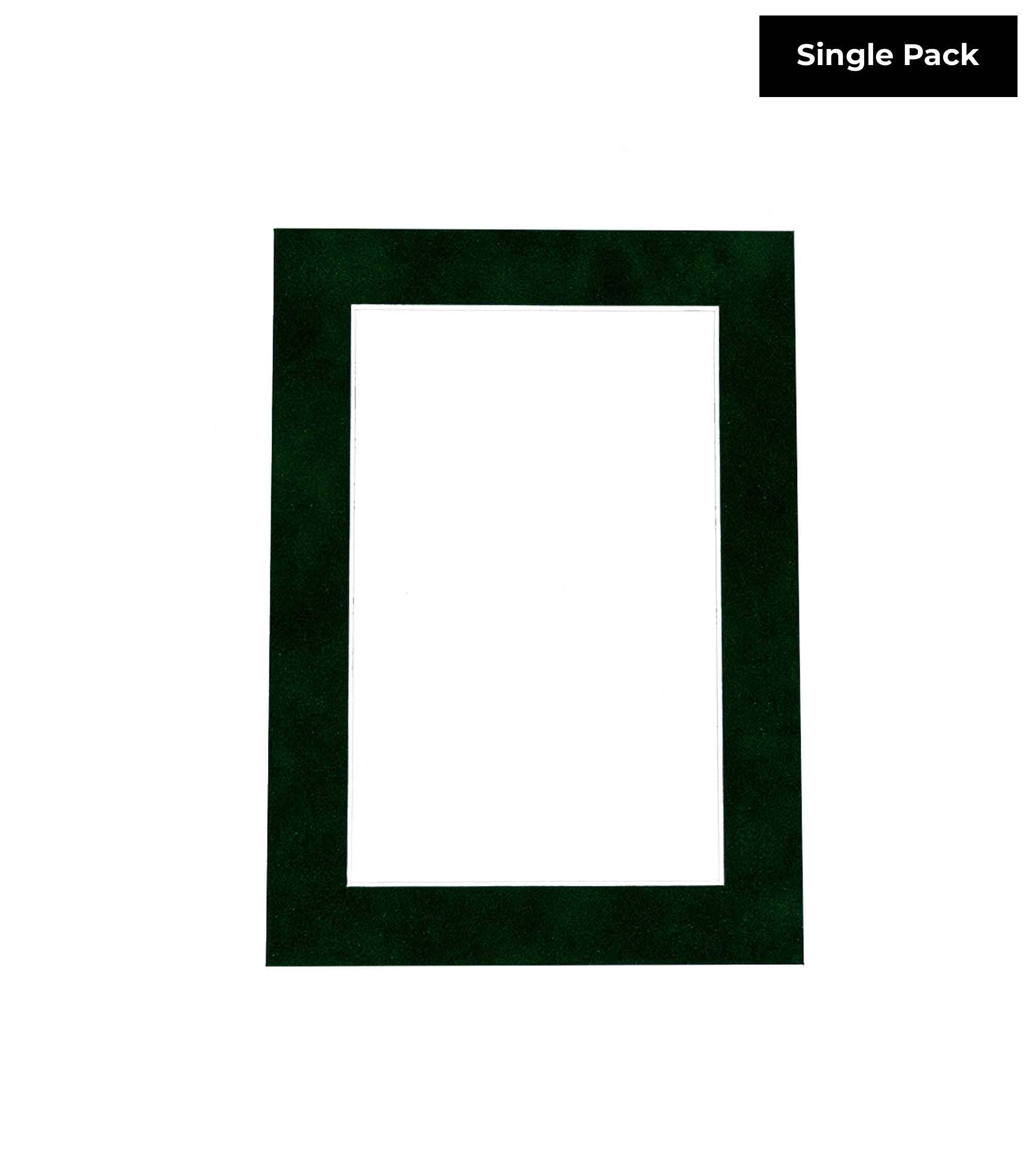 20x24 Acid-Free Green Suede Precut Mat Board for 17x22 Photos - 4-Ply Thickness with Backing Board & Self-Seal Crystal Clear Photo Mat Bag - Perfect for Picture Framing, Art Displays, and Home Decor