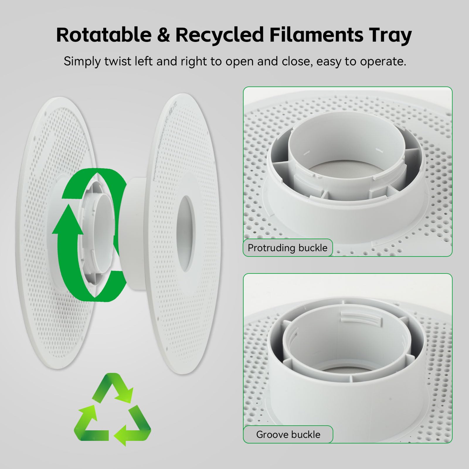 Bambu Lab AMS Detachable Filament Tray - Reusable Filament Spool Holder for PLA, PETG & More | Eco-Friendly 3D Printer Accessory | Compatible with Bambu Lab A1 & A1 Mini 3D Printers | Perfect for Organized Filament Storage & Smooth Printing Workflow