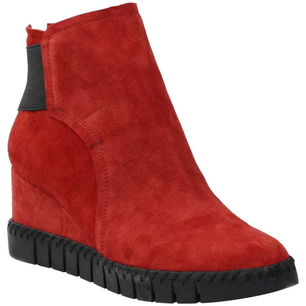J.Reneé Women's Nagetta Casual Booties - Comfortable Ankle Boots for Everyday Wear, Red | Perfect for Work, Office, and Fall Outfits