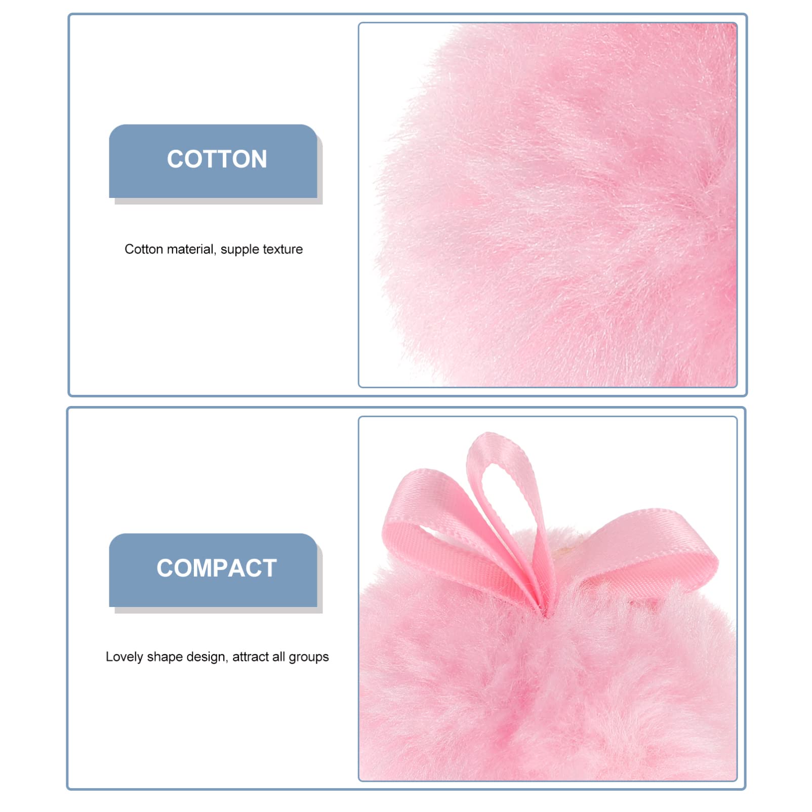 FOMIYES 6-Piece Cotton Powder Puff Set for Makeup - Soft Blending Sponge for Foundation, Blush & Powder - Mini Beauty Tools for Face & Body Makeup - Perfect for Travel & Professional Makeup Kits