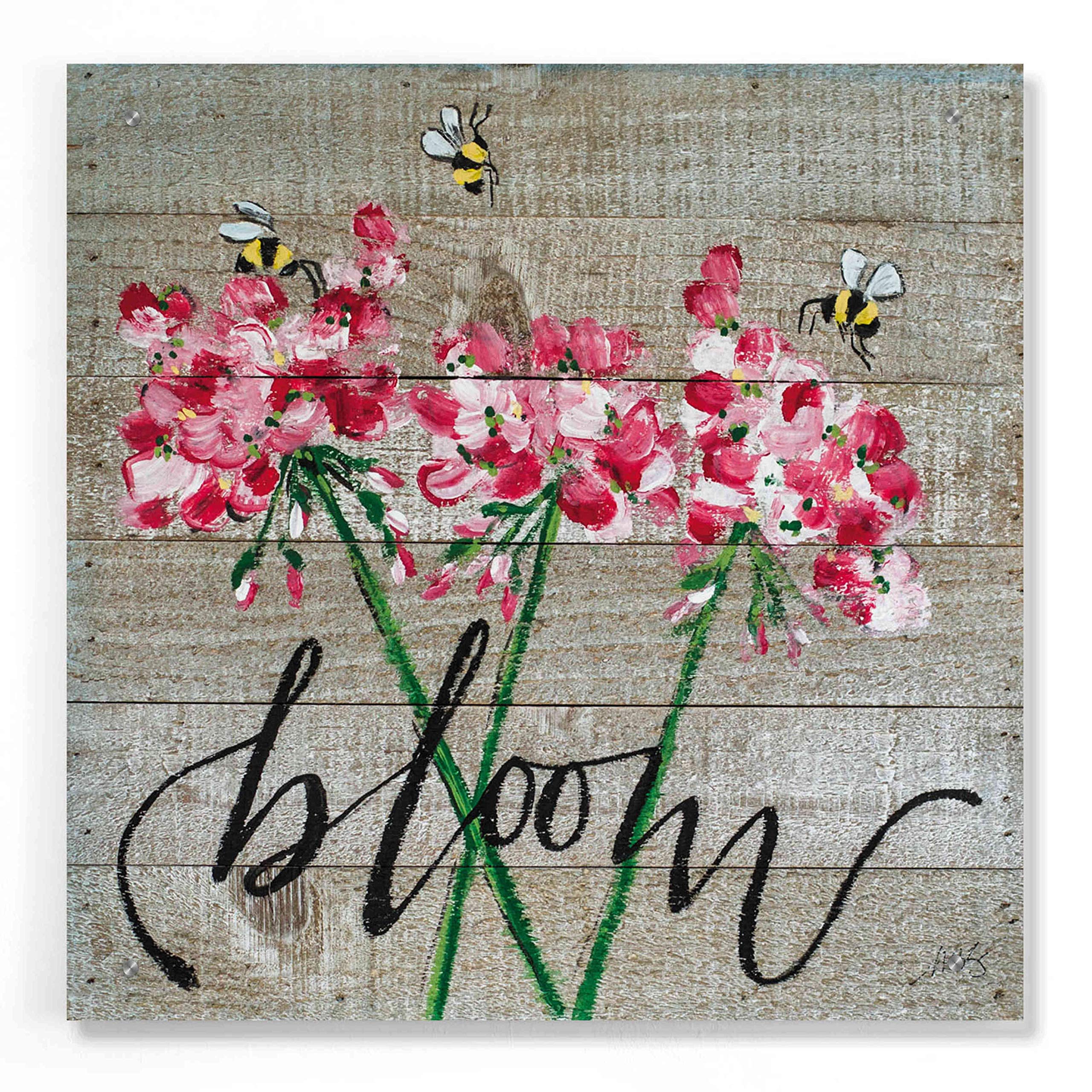 Epic Art 'Bloom' by Molly Susan - Vibrant Acrylic Glass Wall Art 24x24 Inches - Modern Home Decor for Living Room, Bedroom & Office