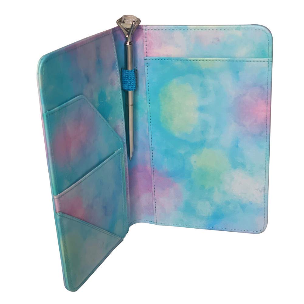 Premium Waiter Book with Zipper Money Pocket - Durable Server Wallet for Waitresses & Waiters - Ideal for Restaurant, Bar, and Cafe Staff (Blue & Pink) - Perfect for Tip Tracking, Order Management & Shift Organization