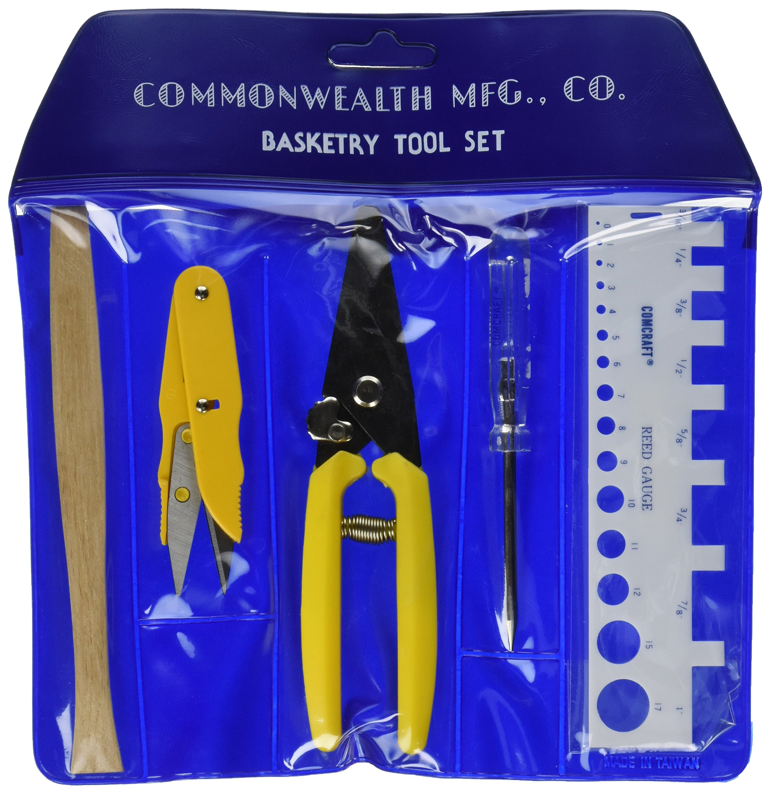 Commonwealth Basket Basketry Tool Kit - DIY Weaving Supplies for Beginners & Experts - Perfect for Home Decor, Gift Baskets, and Craft Projects