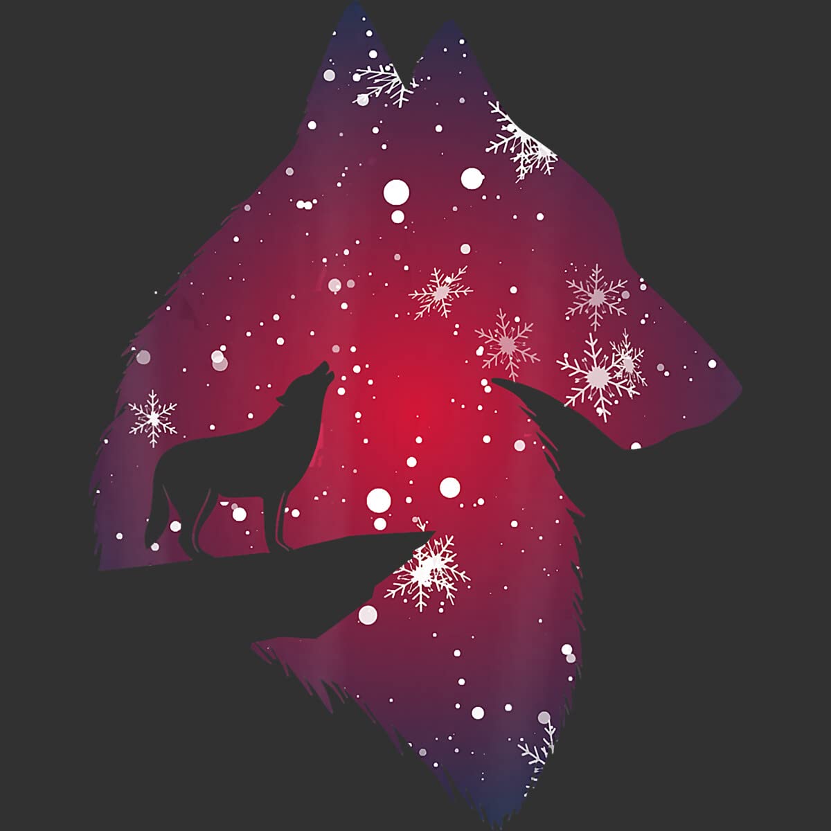 Funny Christmas Wolf with Snow T-Shirt for Men, Women, Kids | Holiday Graphic Tee by NekoShop | Perfect for Xmas Parties, Family Gatherings & Festive Outfits