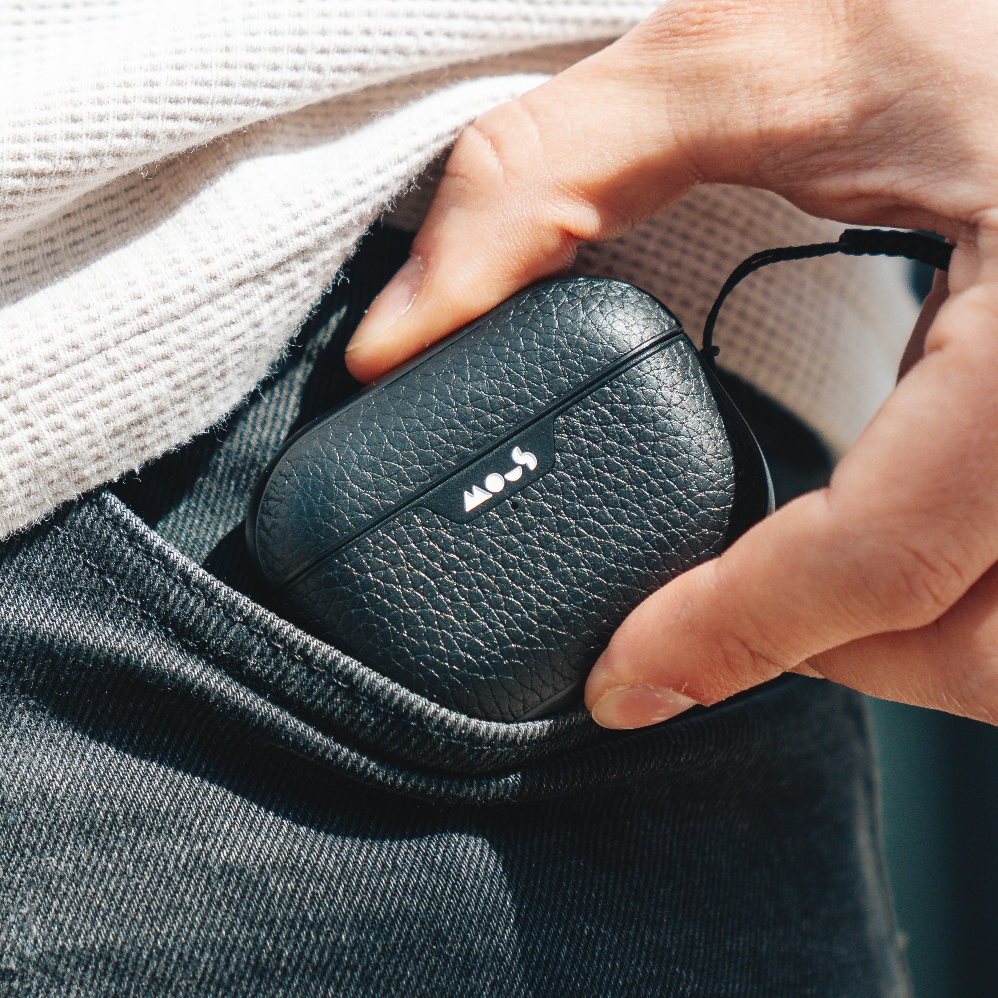 Premium Black Leather AirPods Pro Case - Shockproof Protective Cover with Keychain for Apple AirPods Pro 1st/2nd Gen - Perfect for Travel, Workout & Everyday Use