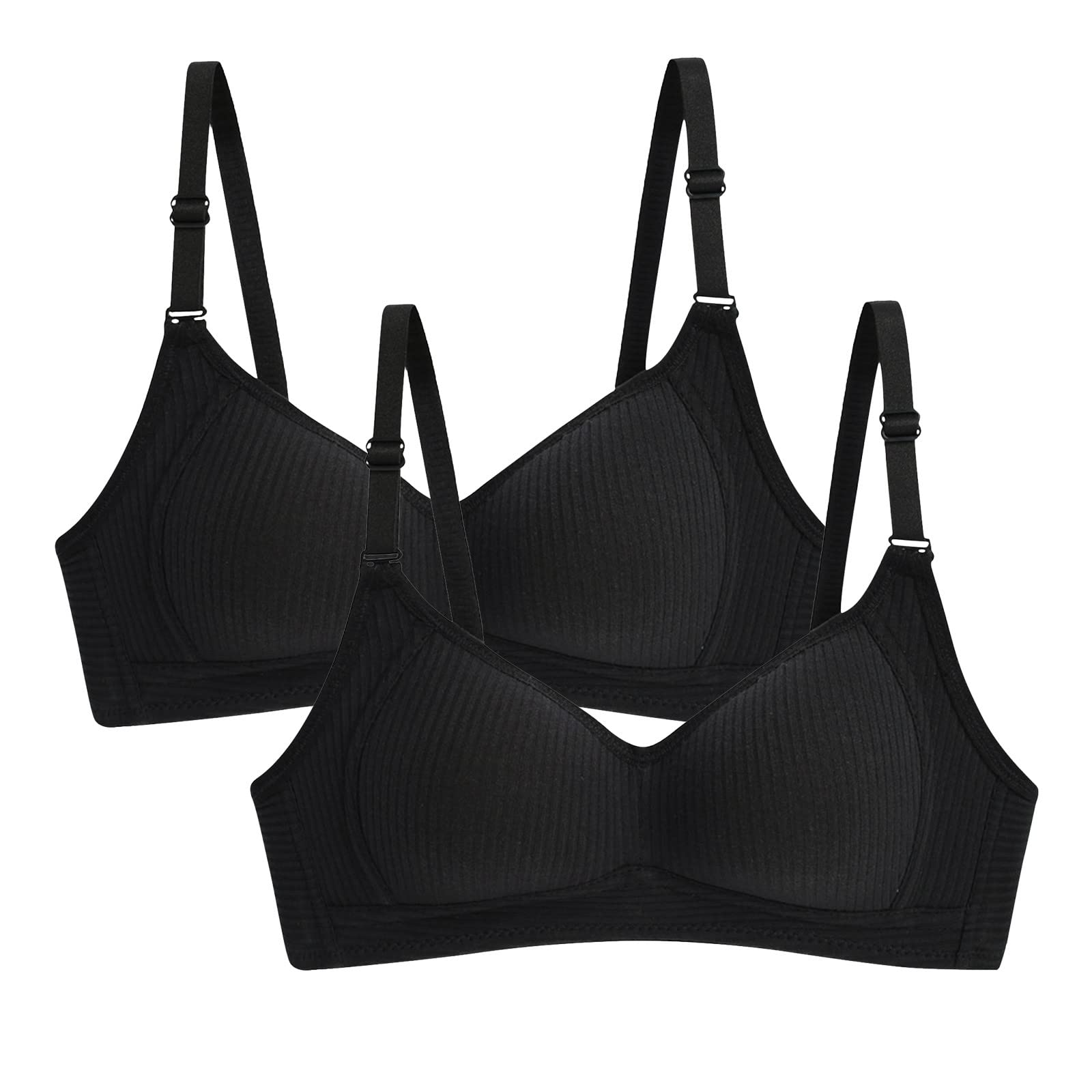 Women's Sports Bras 2-Pack - Sexy Striped Bikini Bras with Adjustable Shoulder Straps & Underwire Support for Yoga, Gym & Running | Comfortable & Elegant Workout Essentials