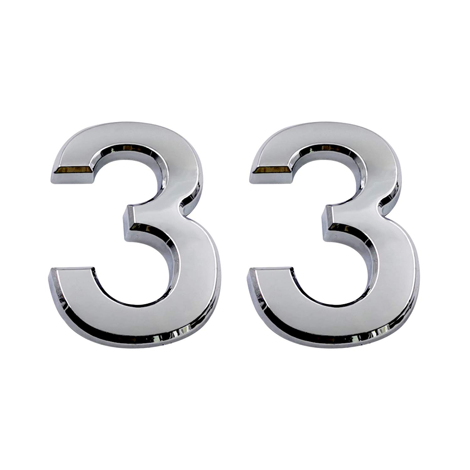 2.75 Inch Self-Adhesive House Numbers - Silver Mailbox & Door Address Signs for Apartments, Homes & Streets - Easy Peel & Stick Installation for Enhanced Curb Appeal
