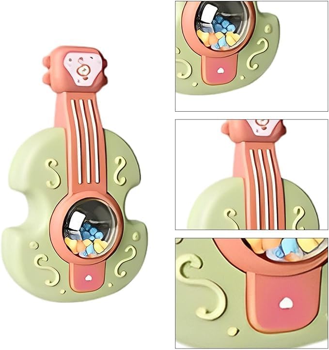 CATBL Shaking Bell Toy - Ergonomic Developmental Sensory Toy with Delightful Sounds, Dreamy Mini Guitar for Kids | Perfect for Playtime, Early Learning & Sensory Development